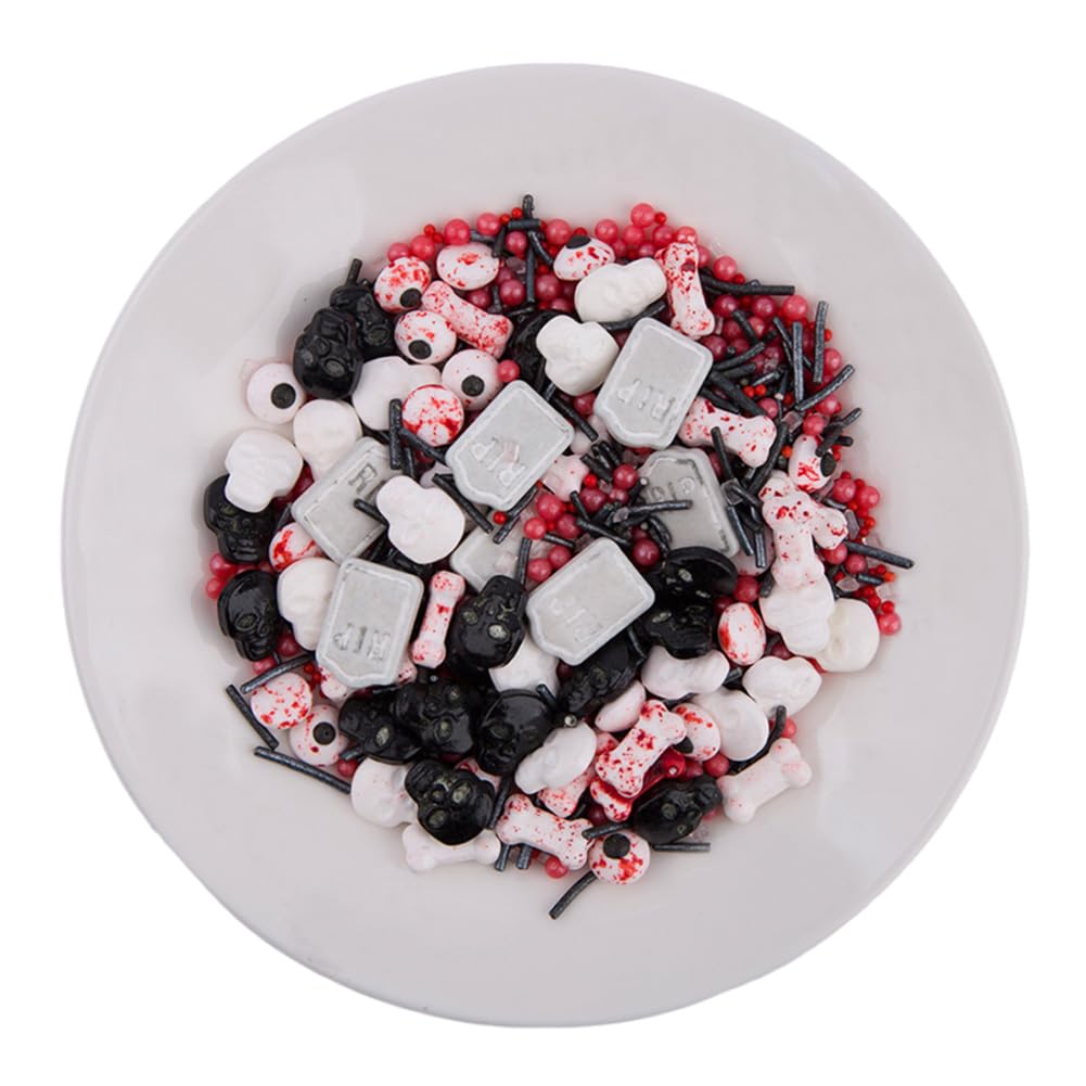 Eastron 1 Bottle Edible Halloween Sprinkles Decorating - Candy Eyes For Decorating - Halloween Gift Sprinkles - Edible Cake Cook