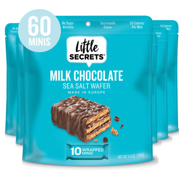 Little Secrets | Milk Chocolate Crispy Wafers | 60 Minis | Made in Europe | Nothing Artificial & No Sugar Alcohols | Sustainable