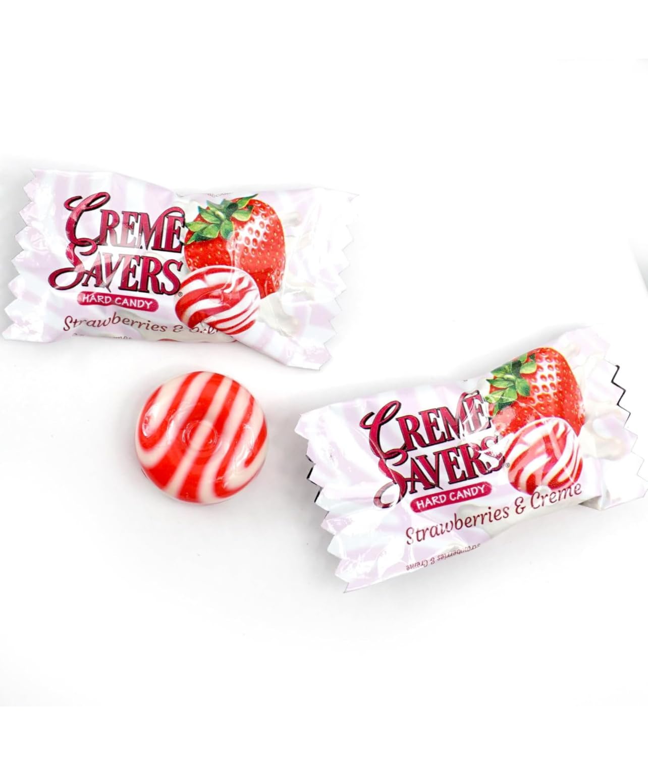 Creamy Delight Hard Candy - Original Strawberry & Orange Cream, 2-Pack, Individually Wrapped, Classic Sweet Treats by Generic