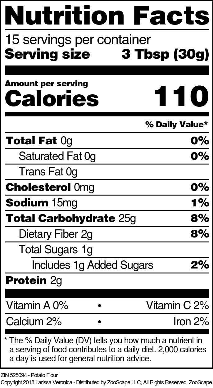 Potato Flour (16 Oz, Zin: 525094)