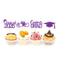 Moitkptt Graduation Cupcake Toppers - 24Pcs Purple Class of 2025 Cake Decorations, Paper Material