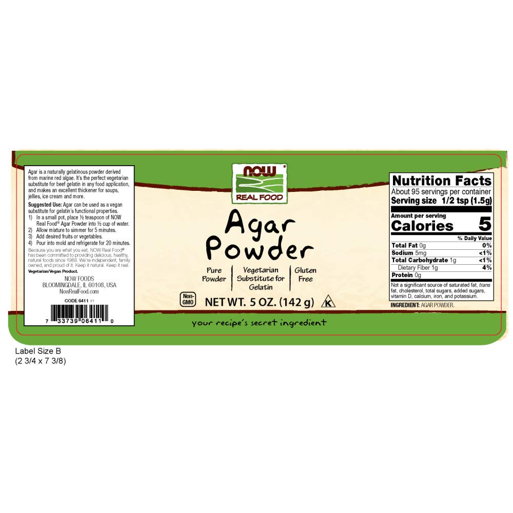 Now Foods Agar Powder, 5 Ounce