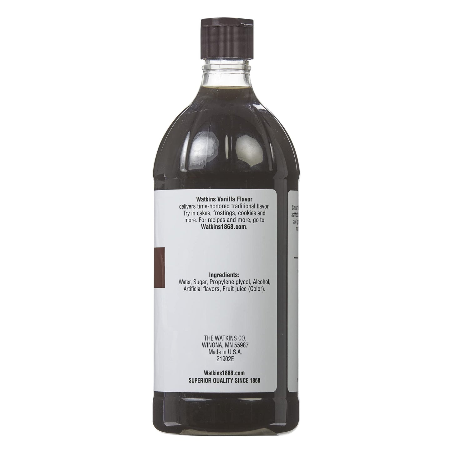Watkins Vanilla Flavor, 32 Fl. Oz. Economy Sized Bottle, 1 Count (21902)