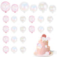 24 Pcs Colorful Bubble Decorations Ball Cake Topper Balloon Cake Topper Bubble Bubble Balls Cupcake Insert Topper Set Diy Decora