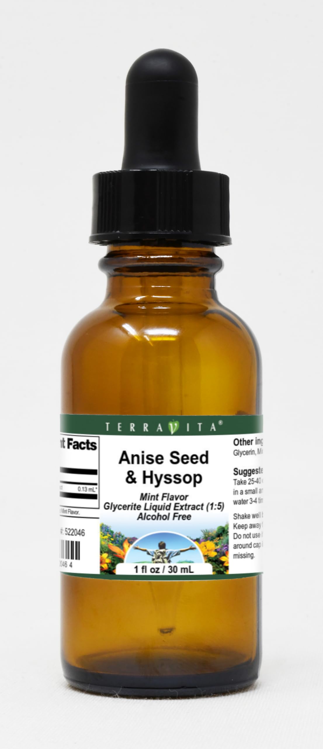 Anise Seed & Hyssop Glycerite Liquid Extract (1:5) - Mint Flavored (1 oz, ZIN: 522046)