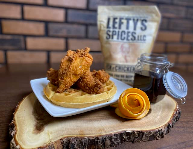 Leftys Original Fish N Chicken Mix | Air Fry and Oven Baked Seasoned Coating Mix for Fish, Chicken, Pork Chops, Shrimp and Veg