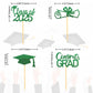 Moitkptt Graduation Cupcake Toppers, Class of 2025, Green, 24 Count, Paper
