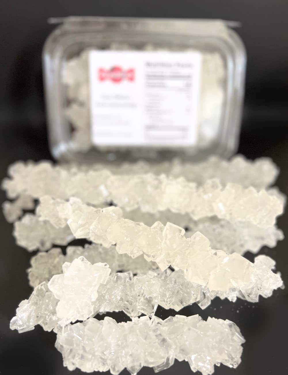 SweetGlob Old Fashioned Rock Candy Crystals on Strings (Clear White, 3 Pound)