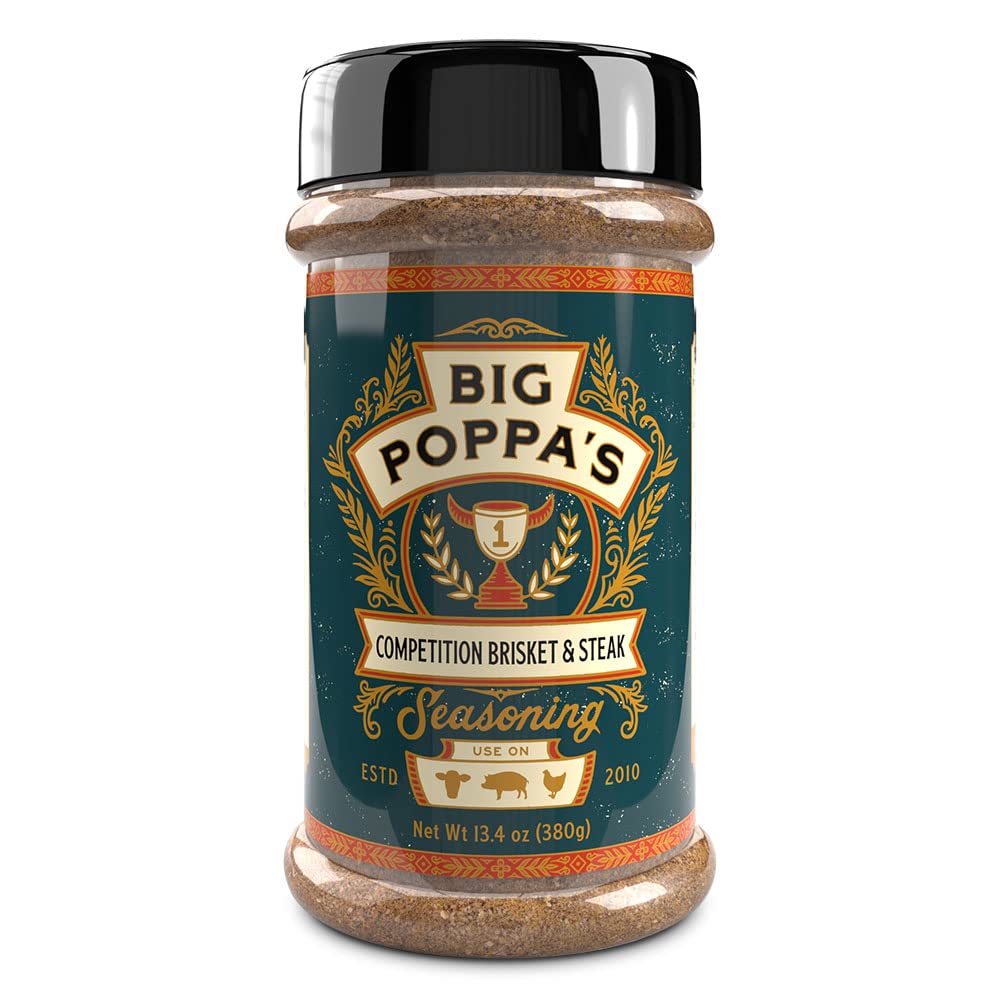 Big Poppa Smokers Brisket & Steak Seasoning - 13.4 Oz - Perfect for Beef Brisket, Steak, and Hamburgers