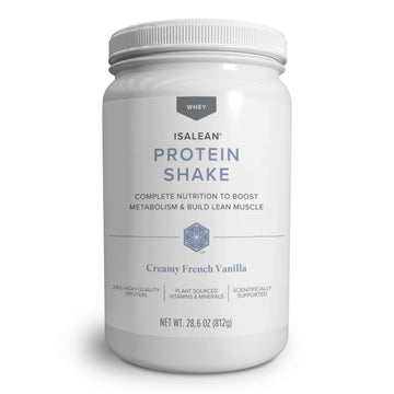 Isagenix IsaLean Protein Shake - Meal Replacement - 27.2 oz Canister - Creamy French Vanilla - 24 Vitamins and Minerals