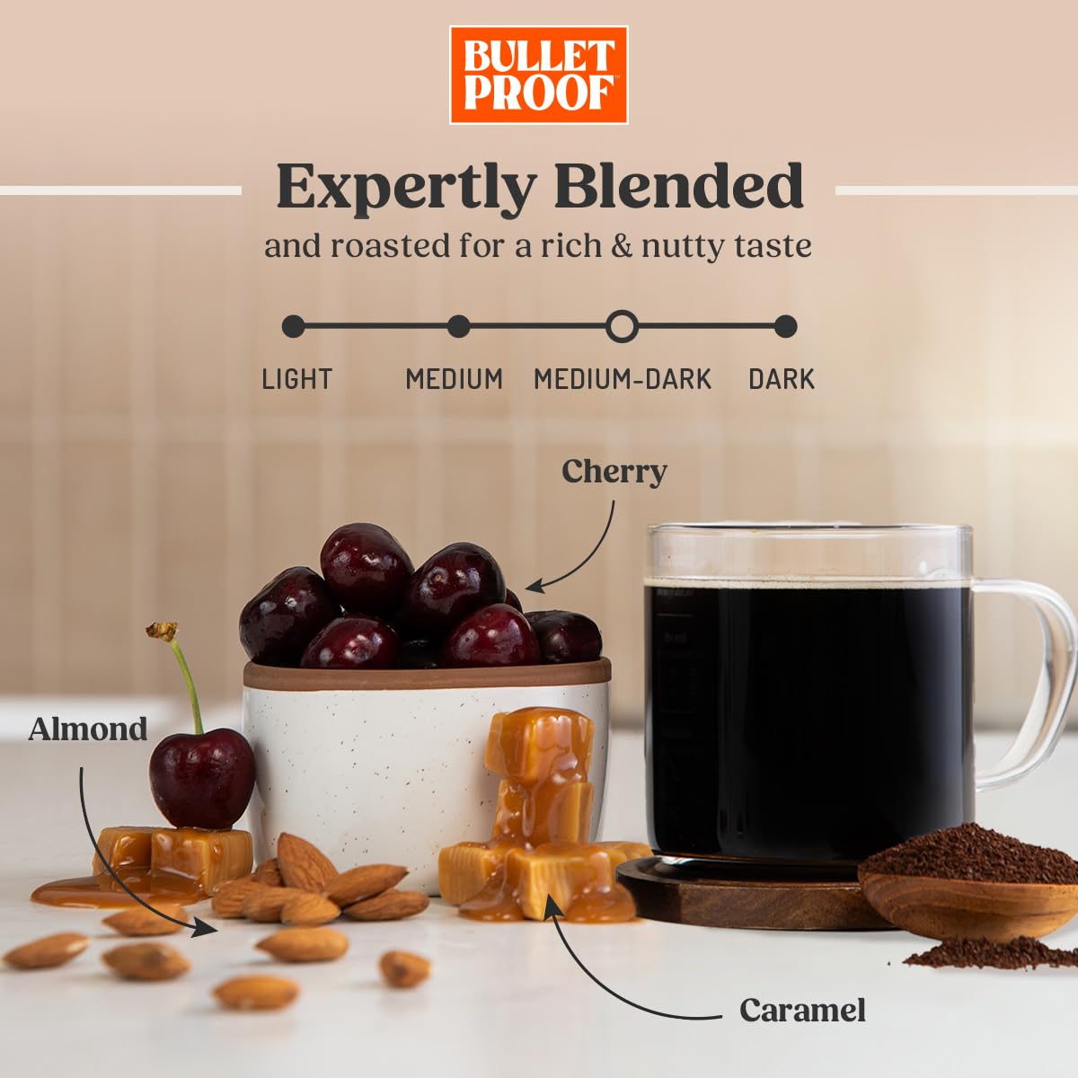 project pieceproof Medium-Dark Roast Whole Bean Coffee, 5 Pounds, 100% Arabica Beans, Clean Coffee, Model CDK01-00026