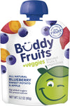 Buddy Fruits & Veggies Snacks To Go Blueberry Sweet Potato Unsweetened Applesauce 3.2Oz (18Pk) Gluten-Nut-Dairy-Preservative-Bpa