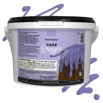Chefmaster Blueberry Cake Drip Frosting, Edible Decor, 6.6 lbs, Ideal for Cakes, Cupcakes, Cookies, and Donuts