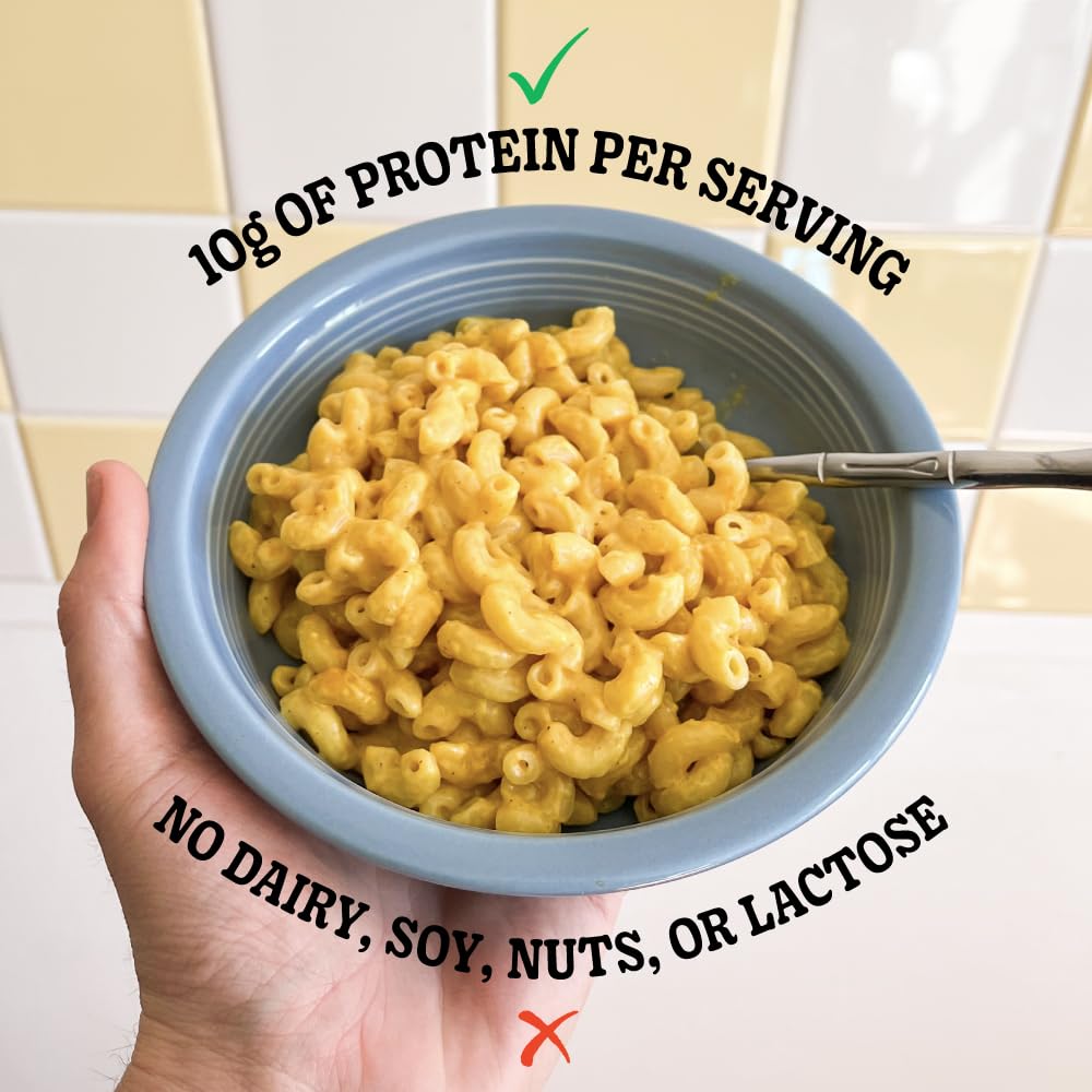 GrownAs Vegan Mac & Cheese Variety 4 Pack - 25g Protein, Dairy Free, Easy to Prepare, Non-GMO