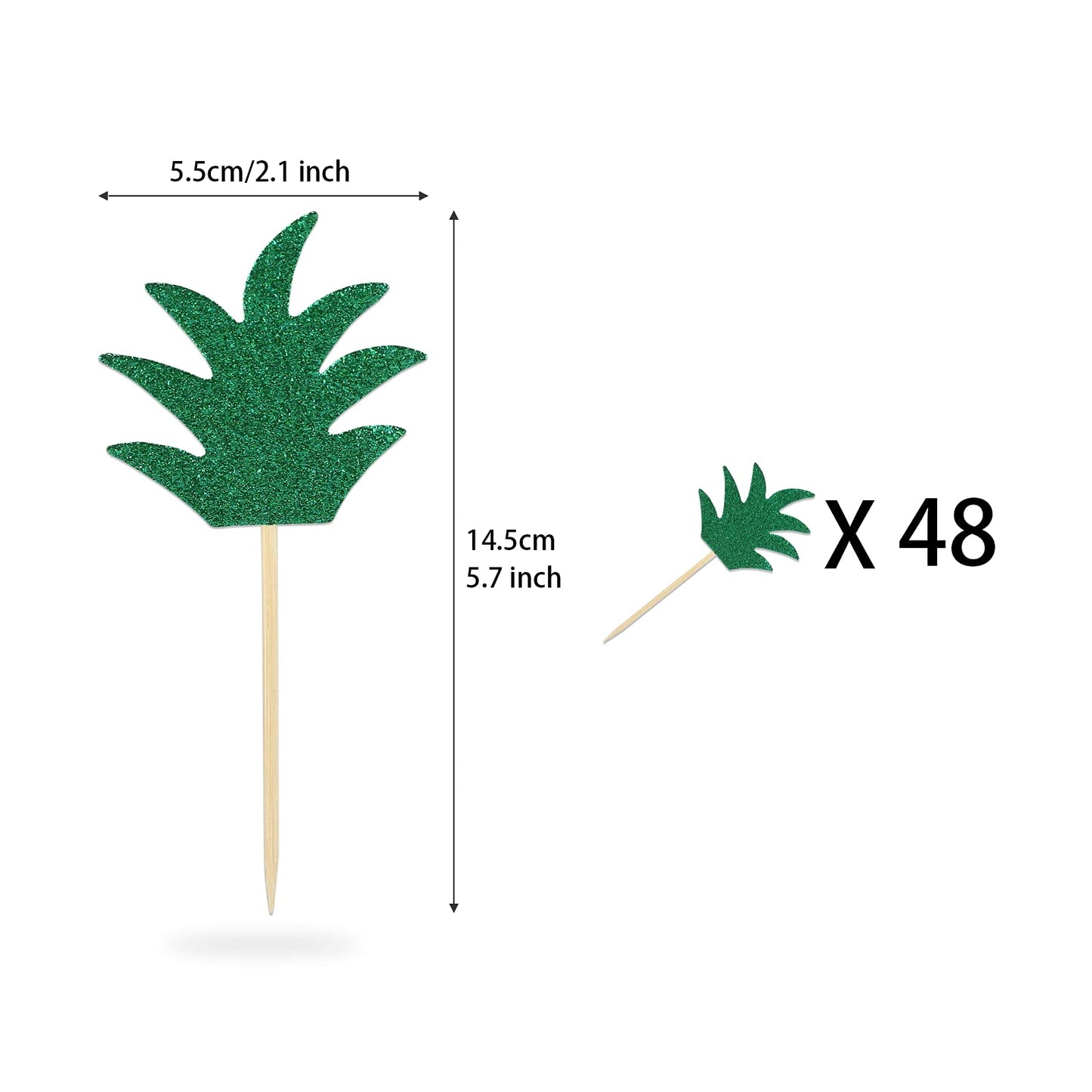 48Pcs Pineapple Cupcake Donut Cake Toppers, Pineapple Cute Cupcake Picks For Summer Tropical Hawaiian Party Cake Decorations