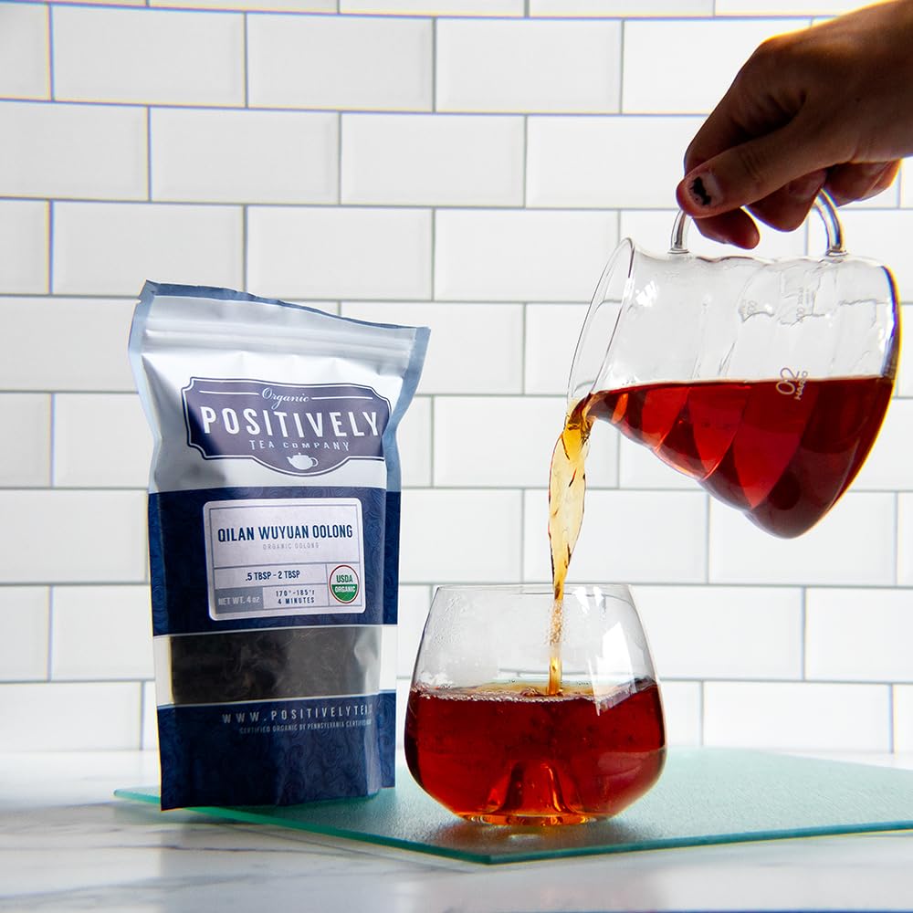 Organic Positively Tea Company Qilan Wuyuan Oolong Tea Loose Leaf 4 Ounce Tea