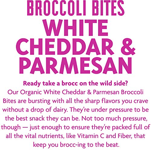 Rhythm Superfoods Crunchy Broccoli Bites, White Cheddar & Parmesan, Organic & Non-Gmo, 1.4 Oz, Vegan/Gluten-Free Vegetable Super