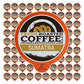 Fresh Roasted Coffee,100% Sumatra Mandheling | Single Origin | Medium Roast | Kosher | K-Cup Compatible | 96 Pods