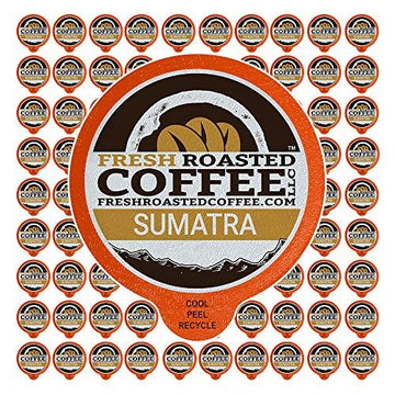 Fresh Roasted Coffee,100% Sumatra Mandheling | Single Origin | Medium Roast | Kosher | K-Cup Compatible | 96 Pods
