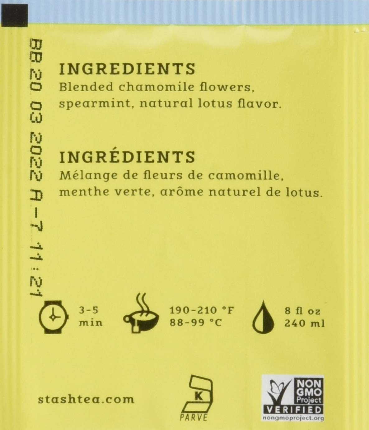 Stash Chamomile Nights Herbal Tea, 100 Tea Bags, Model 79410, Caffeine-Free