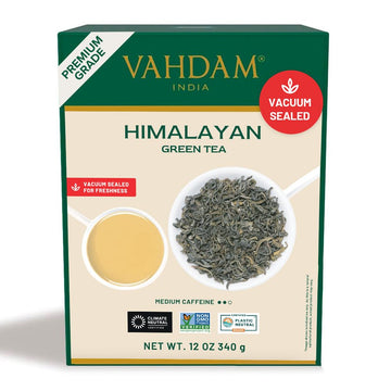 Vahdam, Green Tea Leaves From Himalayas 170+ Cups (12Oz) High Elevation Grown Green Tea Leaves From Himalayas  Pure Unblended Si