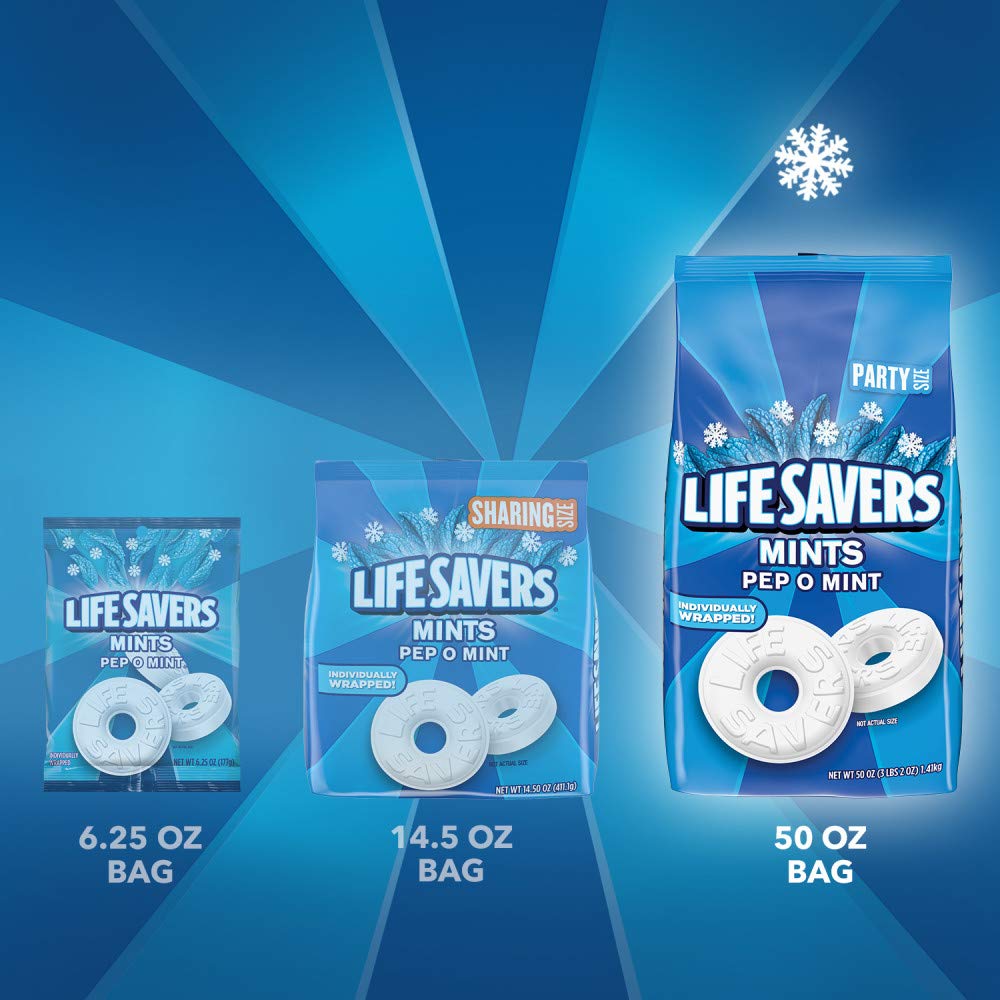 Life Savers Pep O Mint Hard Candy, 50-Ounce Party Size Bag