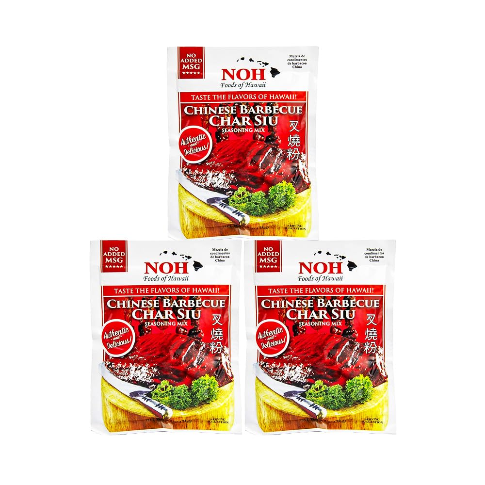 NOH Foods Seasoning Packets, Char Siu Flavor, 1.5 oz, Pack of 3