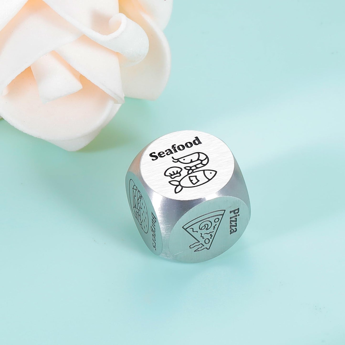 Food Dice-Men Gift Ideas for Valentines Day,Food Decision Dice for Girlfriend Boyfriend,Valentines Day Gifts for Him,11th Annive