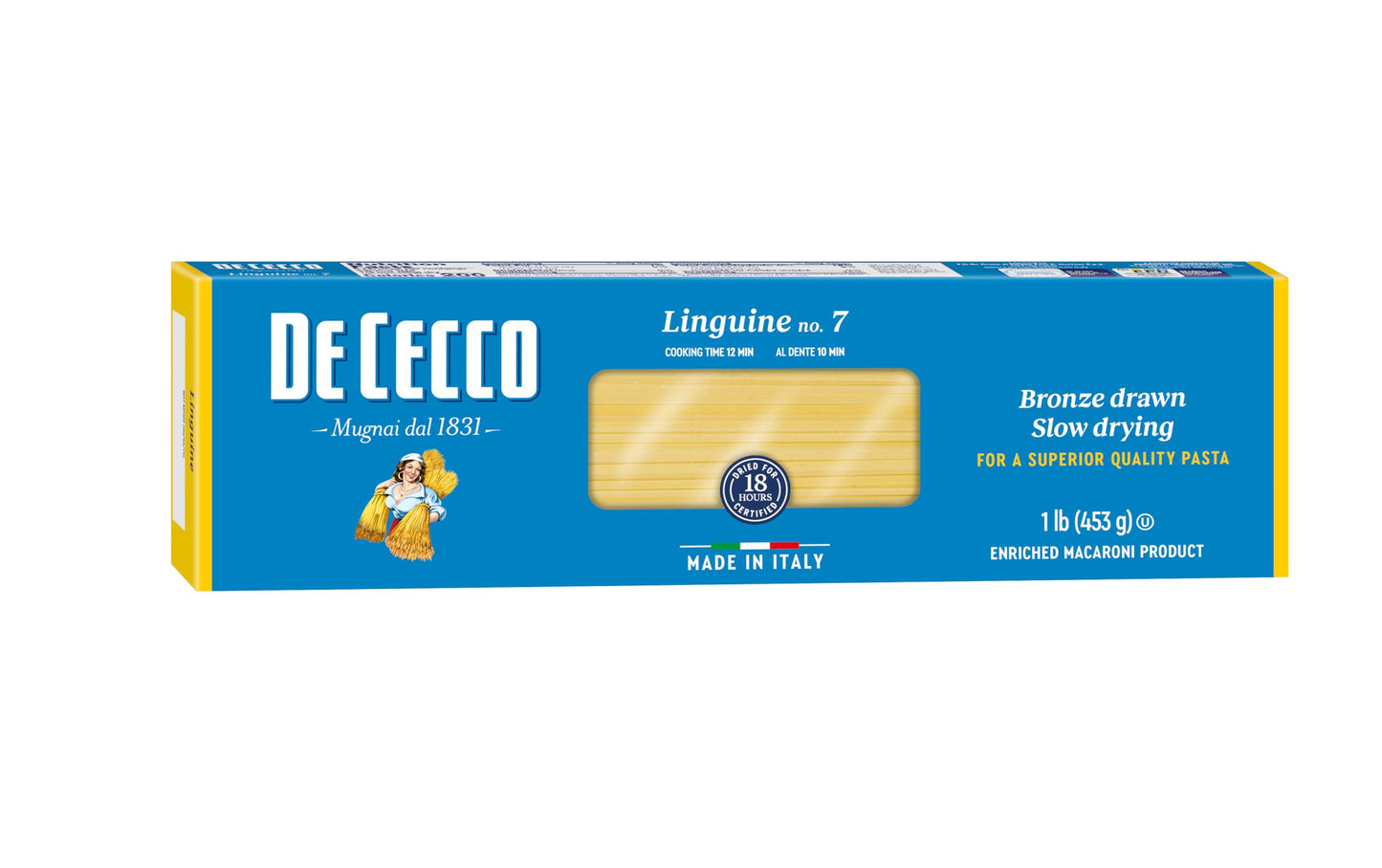 De Cecco Semolina Pasta, Linguine No.7, 1 Pound (Pack of 20)