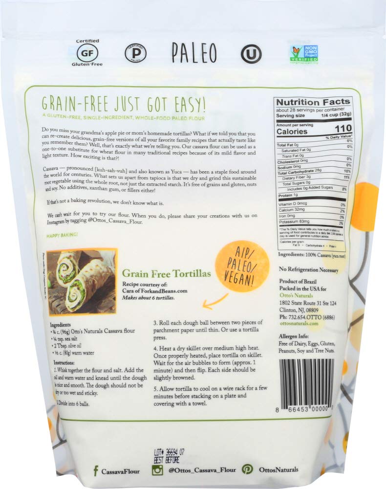 Otto'S Cassava Flour Gluten Free - 2 Lbs - 2Pc