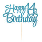 Blue Flash 14Th Birthday Cake Topper
