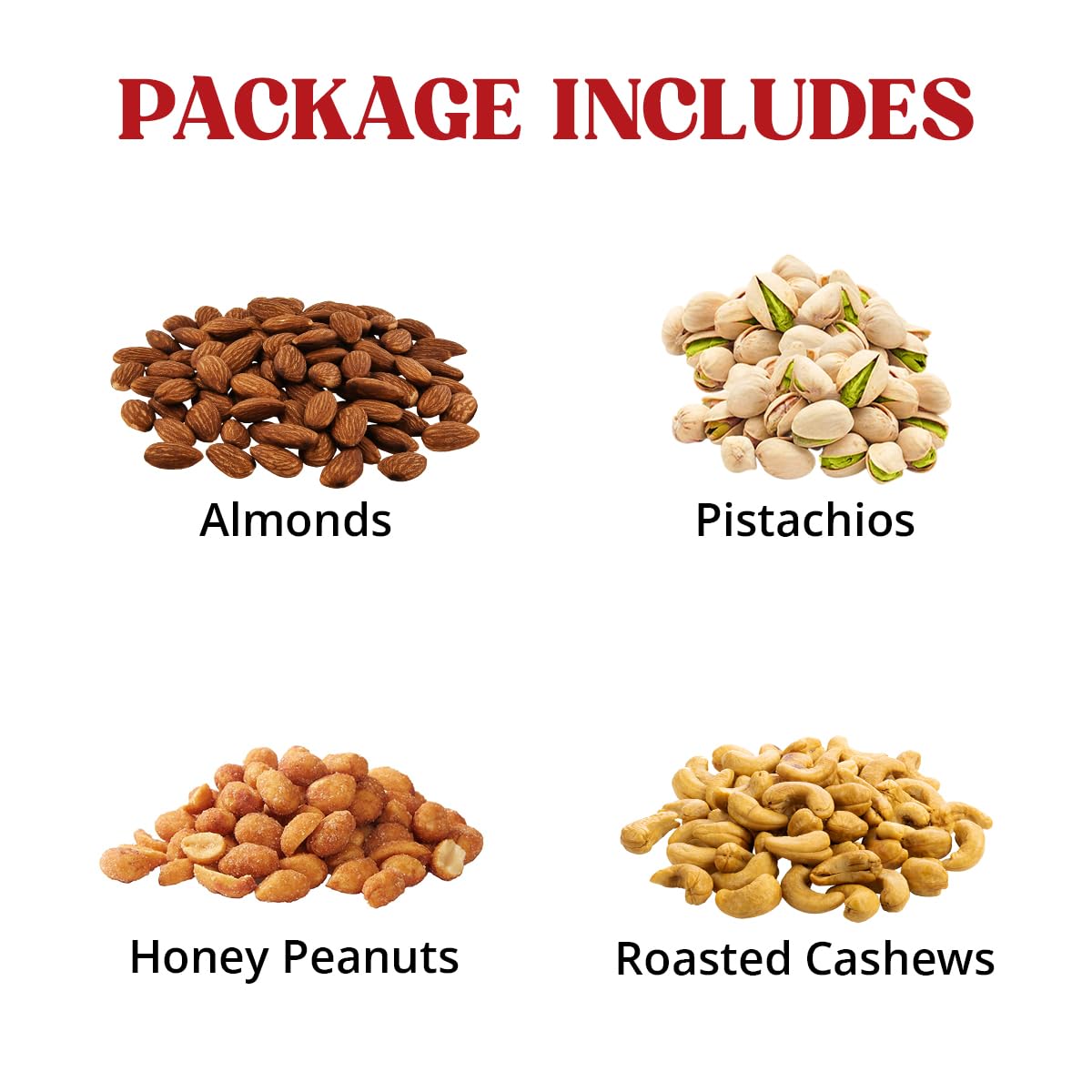 Simple Orchards Christmas Nuts Gift Basket - Premium Mixed Nut Assortment, 4 Sectional Holiday Treat for Family