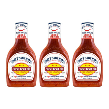 Sweet Baby Rays, Wing Sauce & Glaze, Sweet Red Chili, 16oz Bottle (Pack of 3)