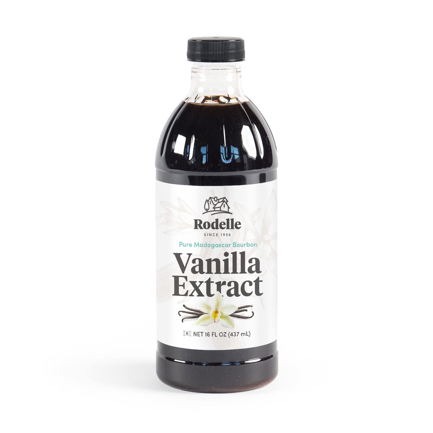 Rodelle Pure Madagascar Spirit-Inspired Flavor Vanilla Extract, 16 Oz