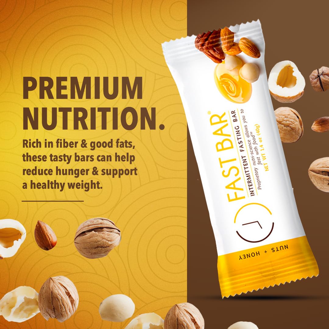 Prolon Fasting Bars - Keto-Friendly, Gluten-Free, Plant-Based - 5g Protein, 7g Fiber - Variety Pack (12 Count)