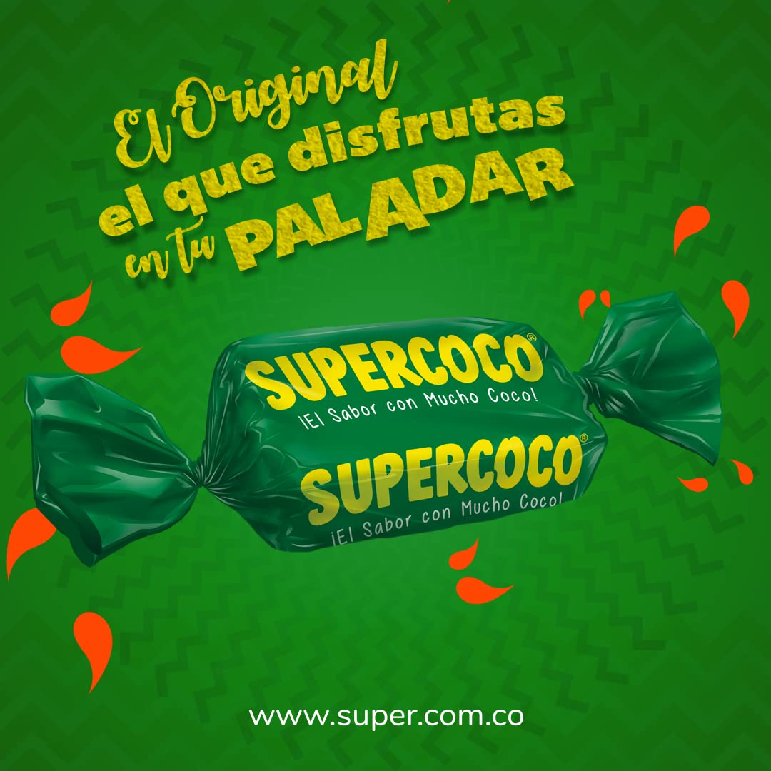 Super Turron Supercoco All Natural Coconut Candy 50 Count By Supercoco