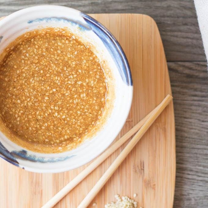 CARALARGA Golden Creamy Roasted Sesame Salad Dressing - Authentic Japanese Marinade - 33.80 fl oz Bottle