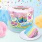 PartyPuffs Cotton Candy Cake - 4 Servings - Sliceable Celebration Cake With Strawberry  Blue Raspberry  Lemon & Green Apple Flavors - Fun Party Dessert With Crunchy Marshmallow Bits - Gluten-Free Treat & Made in USA - 4oz