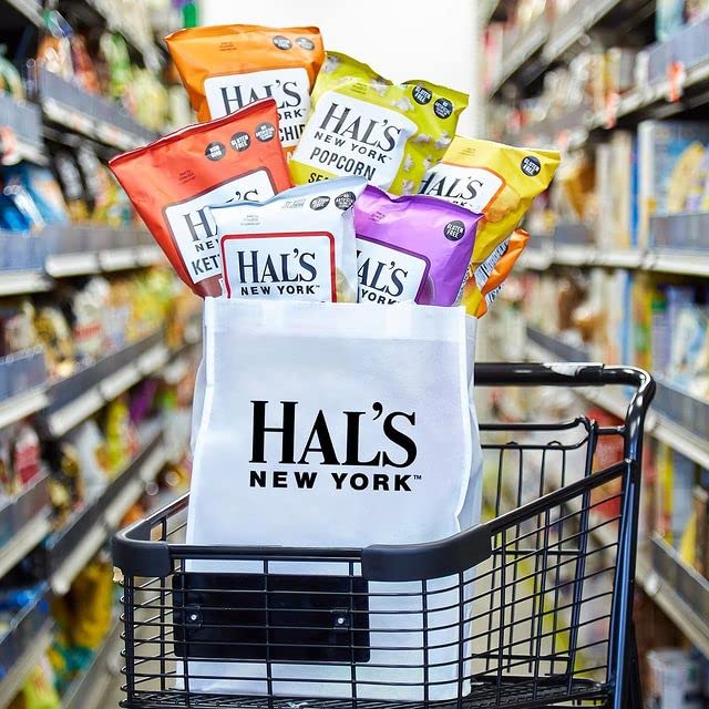 Hal'S New York Kettle Cooked Gluten Free Sea Salt & Cracked Pepper Flavored Potato Chip Crisps, 2 Oz (Pack Of 24)