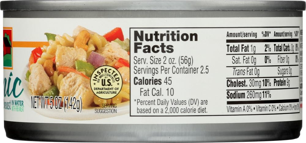 Valley Fresh Organic White Chicken - 5 Oz.-Pack Of 12