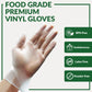 GORILLA SUPPLY Disposable Heavy Duty Vinyl Gloves, Latex Free, 4mil, Large, Clear, 100 Count