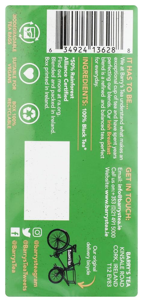 Barrys Irish Breakfast Tea, 40 Tea Bags