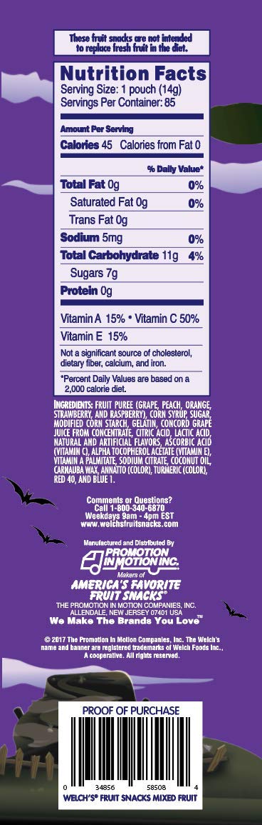 Welch'S Halloween Fun Size Fruit Snacks, 0.5 Ounce, 85 Count
