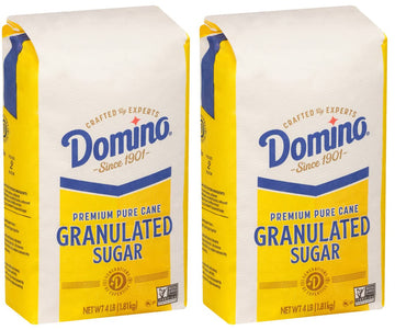 Domino Premium Pure Cane Granulated Sugar, 4 Lb Bag (Pack Of 2)