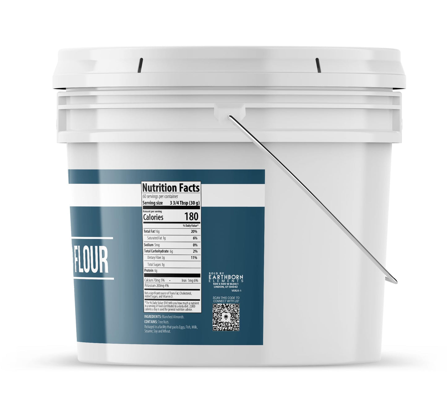 Earthborn Elements Almond Flour 1 Gallon Bucket, Extra Fine Powder, Grown in California