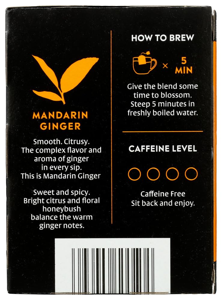 Choice Organic Teas Mandarin Ginger Herbal Tea - 48 Tea Bags, Organic, 16 Count (Pack of 3)