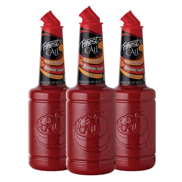 Finest Call Premium Bloody Mary Mix, Extra Spicy, Pack of 3, 1 Liter Bottles (33.8 Fl Oz)