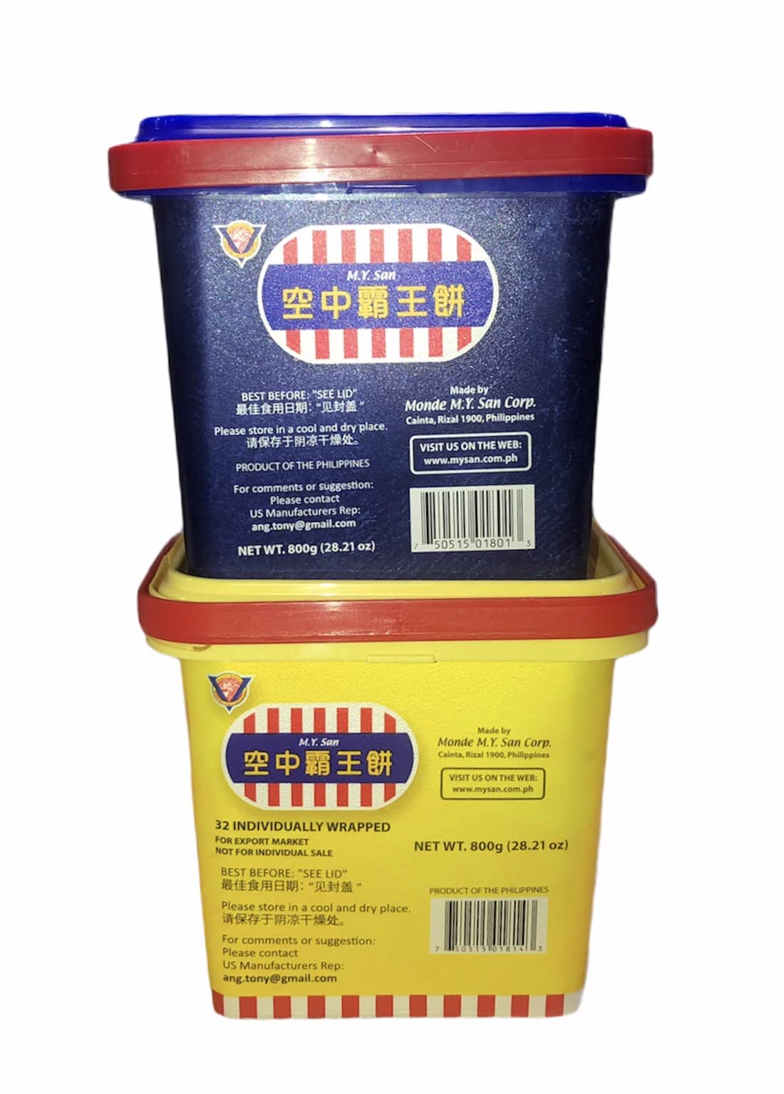 M.Y. San Skyflakes Crackers Original & Garlic Flavor, 32 Count (Pack Of 2)