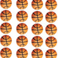 24 pc - Sport Theme Edible Sugar Cake Cupcake Cookie Toppers Decorations (Basketball)