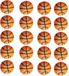 24 pc - Sport Theme Edible Sugar Cake Cupcake Cookie Toppers Decorations (Basketball)